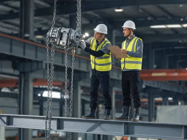 Replacing an existing chain hoist on a beam