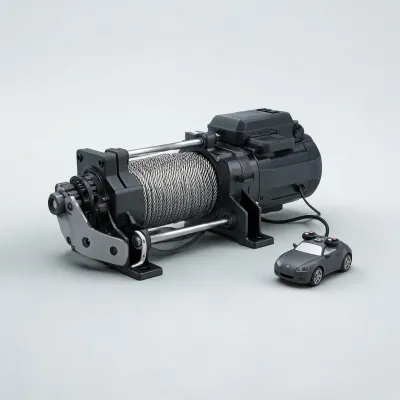 electric winch with remote car