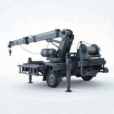 pickup truck crane with electric winch
